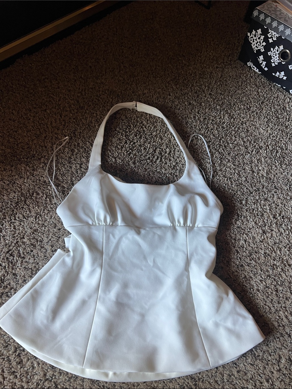 Zara White Halter Tank Top